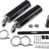 Trinity Racing Stage 5 Dual Slip On Mufflers For '15-22 Polaris RZR XP 1000 4x4 - Black Finish