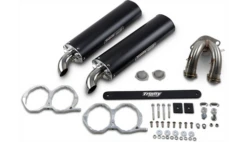 Trinity Racing Stage 5 Dual Slip On Mufflers For '15-22 Polaris RZR XP 1000 4x4 - Black Finish