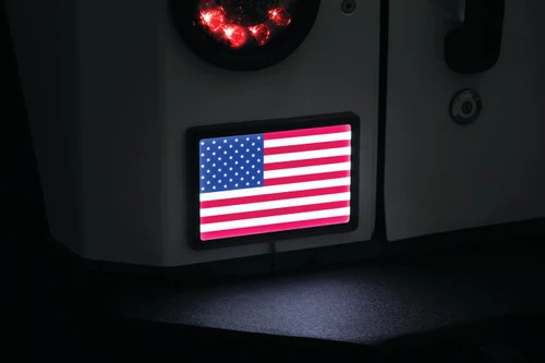 Kuryakyn Universal Freedom Flag L.E.D. Light Kit - Chrome Or Black Frame 6 Kuryakyn Universal Freedom Flag L.E.D. Light Kit - Chrome Or Black Frame - Image 6