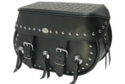 Boss Bags #34 Model Studded On Lid Valence, Body And Top W/ Conchos On Body