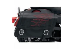 Saddlemen Highwayman Tattoo Saddlebags -Dark Red Stitching Jumbo