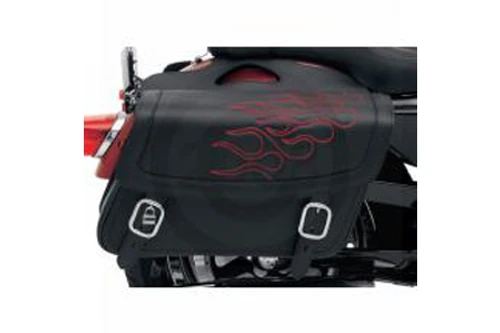 Saddlemen Highwayman Tattoo Saddlebags -Dark Red Stitching Jumbo 1 Saddlemen Highwayman Tattoo Saddlebags -Dark Red Stitching Jumbo