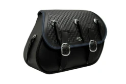 Boss Bags Close Fitting #37 Model Braided Lid, W/ Conchos For Softail Models