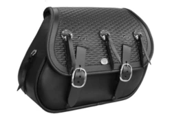 Boss Bags Close Fitting #37DC Model Braided Lid, W/ Conchos For Softail Models