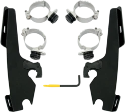 Memphis Shades Batwing Windshield/Fairing Mounting Kit For Fury 1300-Black FAIRING AND WINDSHIELD NOT INCLUDED