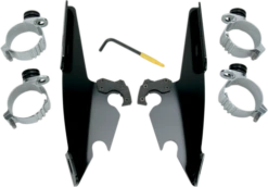 Memphis Shades Fats/Slim Windshield Quick Change Mounting Kit For FXD/FXDC '06-Up & '93-05 FXDWG & '06-Up FXD/FXDC/FXDL/FXDB/FXD135 -Black