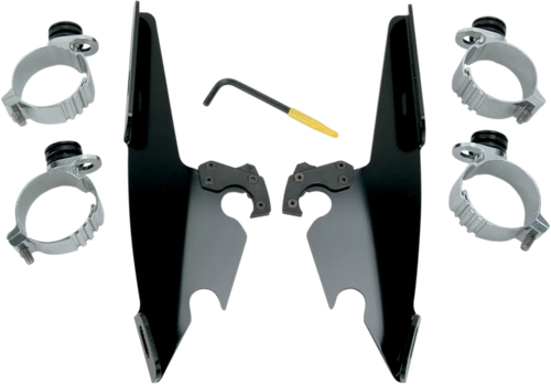 Memphis Shades Fats/Slim Windshield Quick Change Mounting Kit For FXD/FXDC '06-Up & '93-05 FXDWG & '06-Up FXD/FXDC/FXDL/FXDB/FXD135 -Black 1 Memphis Shades Fats/Slim Windshield Quick Change Mounting Kit For FXD/FXDC '06-Up & '93-05 FXDWG & '06-Up FXD/FXDC/FXDL/FXDB/FXD135 -Black