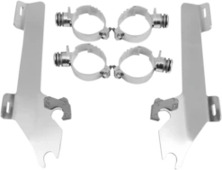 Memphis Shades Batwing Windshield Mounting Kit For Mean Streak '04-08-Polished FAIRING AND WINDSHIELD NOT INCLUDED