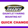 Memphis Shades Gauntlet Mounting Kit For '95-10 XL 883C/1200C - Polished GAUNTLET FAIRING SOLD SEPARATELY