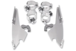 Memphis Shades Fats/Slim Quick-Release Windshield Hardware For FLSTF '90-17 WITH OEM LIGHTBAR